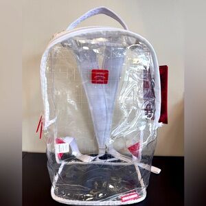 Authentic Sprayground Clear Vision Sharks in Paris Backpack